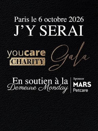 Affiche noire du YouCare Charity Gala du 6 octobre 2026 au soutien de la Demeure Monday
